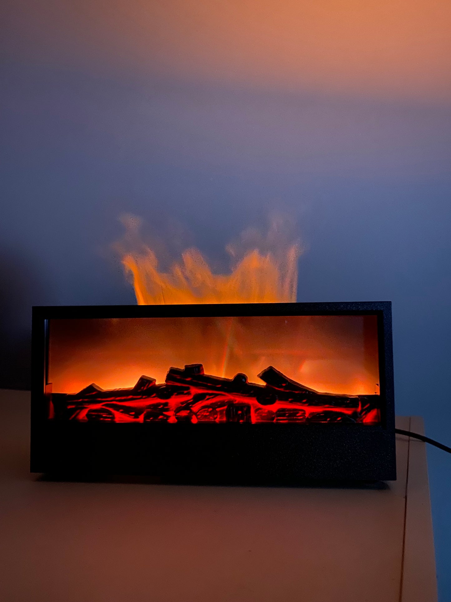 FlameDiffuser- Nawilżacz Powietrza Kominek LED & Dyfuzor Olejków